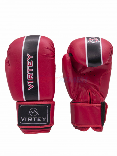 Перчатки боксерские Virtey BG10 Knockout 6-14ун цв.красный