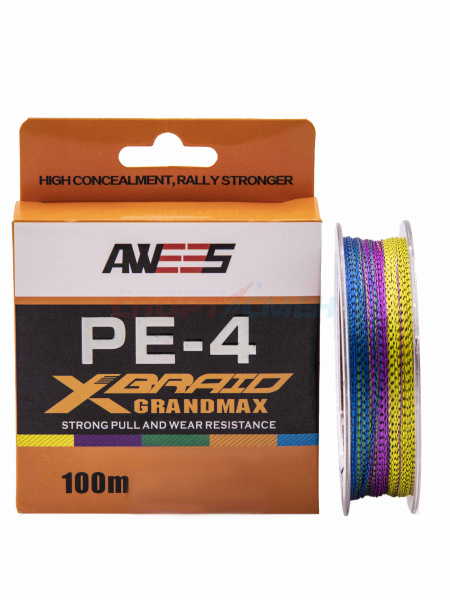 Шнур плетёный AWEES PE-4 CAMO Mix 100м.