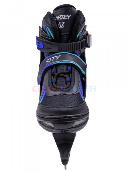 Коньки ледовые раздвижные Virtey SITY New 37-44 цв.сине-черный