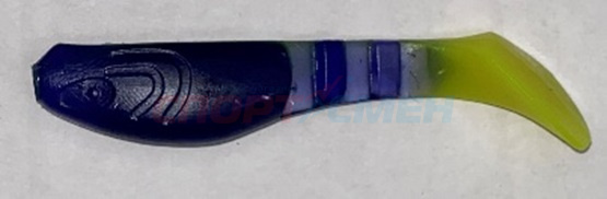 Приманка силиконовая AWEES Legend 3" (уп.5шт) цв.желто-т.синий