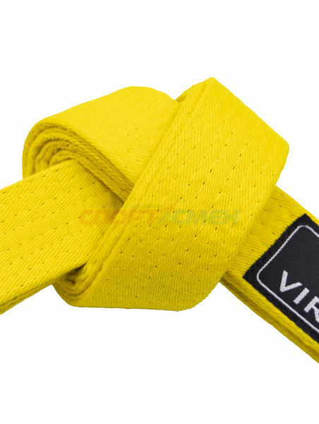 Пояс каратэ/дзюдо Virtey B01 2.6м   цв.желтый