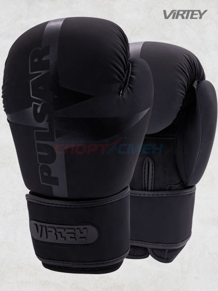 Перчатки боксерские Virtey BG12 Pulsar 10-14ун цв.черный