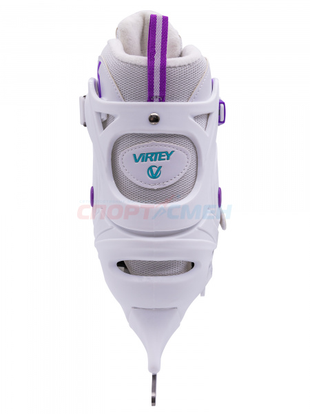 Коньки ледовые раздвижные Virtey SITY New 37-44 цв.фиолетово-белый