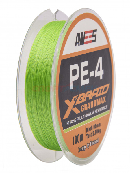 Шнур плетёный AWEES PE-4 Light Green 100м.