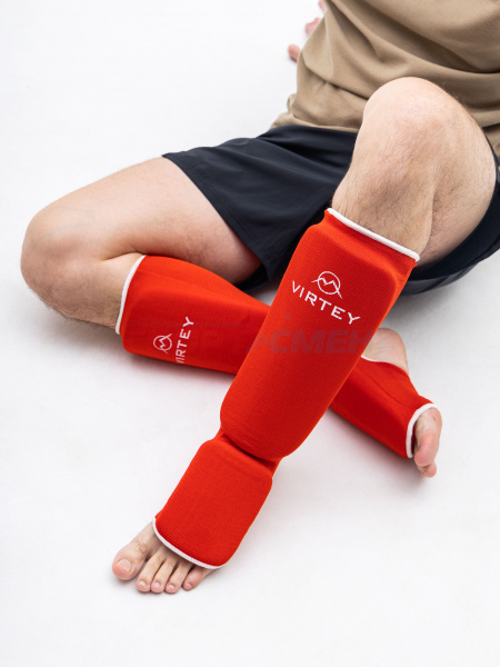 Защита голени и стопы Virtey SS01 XS-L цв.красный