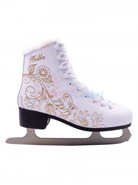 Коньки фигурные Virtey Bella мех р.35-42 цв.белый
