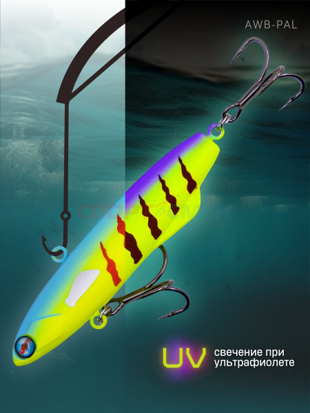 Ратлин AWEES AWB-80 Baguette Finland (Silicon) цв.красно-зелено-голубой