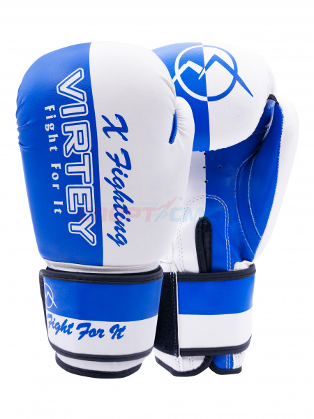 Перчатки боксерские Virtey BG06 X Fighting 6-14ун цв.сине-белый