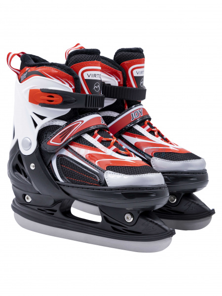Коньки ледовые раздвижные Virtey JOY BW-902-2 р.31-42 цв.красный