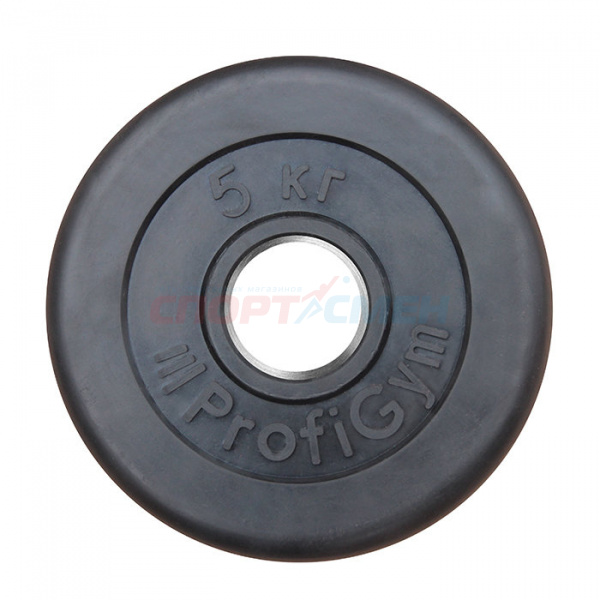 Диск обрезин.(черный) ProfiGym d 51мм 20кг