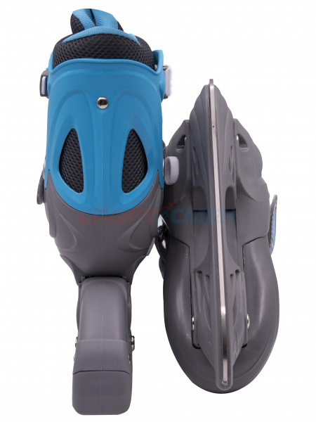 Коньки 2 в 1 раздвижные Virtey Sonic р.31-38 цв.сине-серый