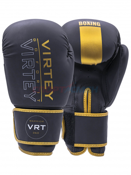 Перчатки боксерские Virtey BG15 10-14ун цв.золотисто-черный