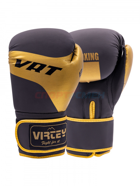 Перчатки боксерские Virtey BG15 10-14ун цв.золотисто-черный