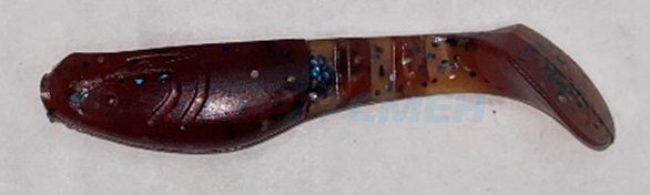 Приманка силиконовая AWEES Legend 3" (уп.5шт) цв.коричневый