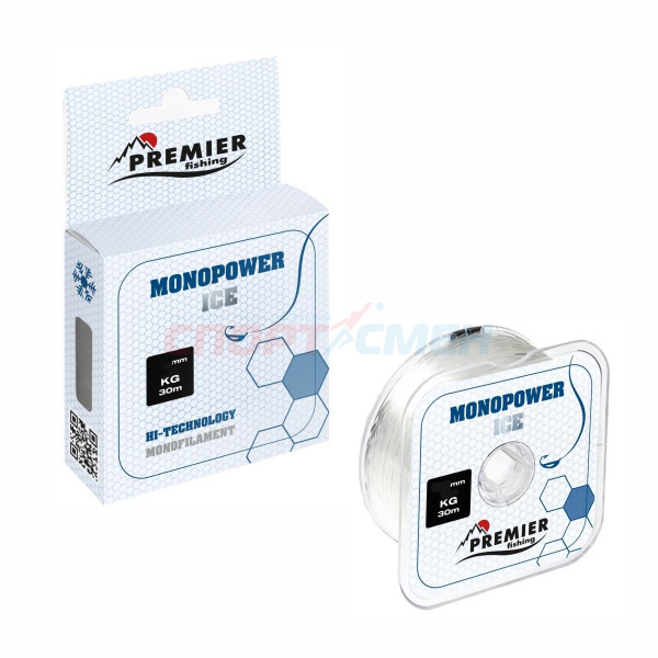 Леска Helios Monopower ICE Clear Nylon PREMIER fishing 30м