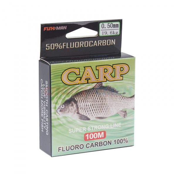 Леска FishMan Carp покрытие флюрокарбон коричневая 100м цв.коричневый