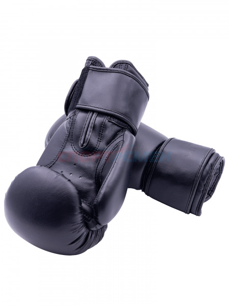 Перчатки боксерские Virtey BG07 10-12ун цв.черно-черный