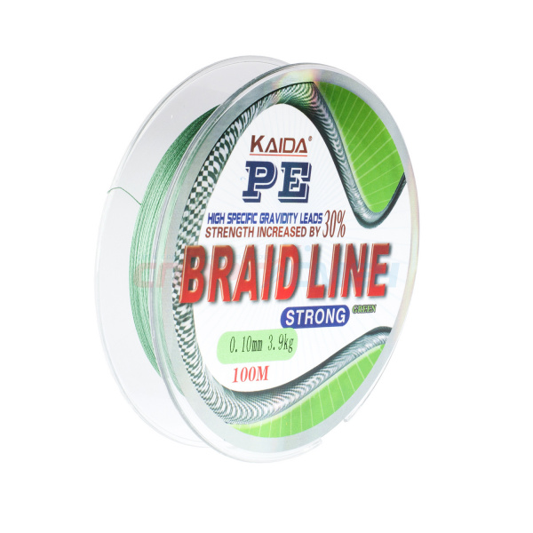 Шнур плетёный Kaida 112 Braid Line зеленый 100м цв.зеленый