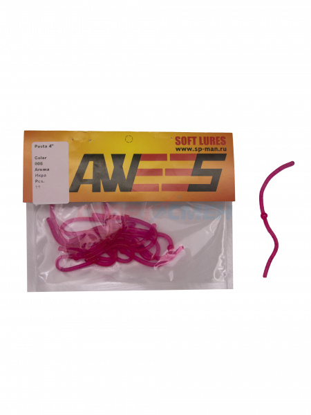 Приманка силиконовая AWEES Pasta 4" (уп.11шт) цв.фуксия