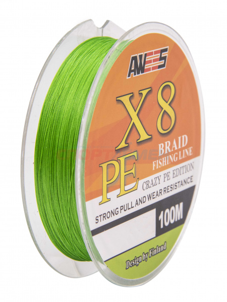 Шнур плетёный AWEES PE-X8 Light Green 100м.
