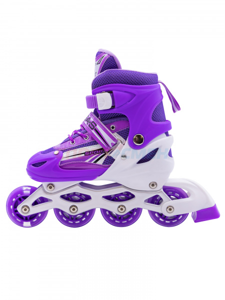 Коньки роликовые раздвижные Virtey Pegas  DJS-905 р. 31-42 цв.фиолетовый