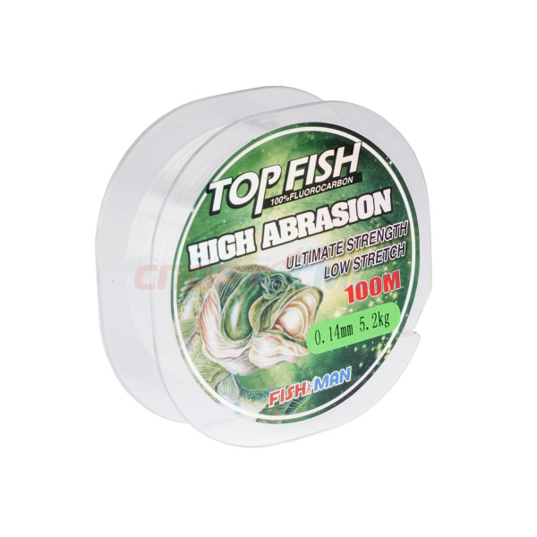 Леска FishMan TopFish покрытие флюрокарбон 100%, прозрачная 100м