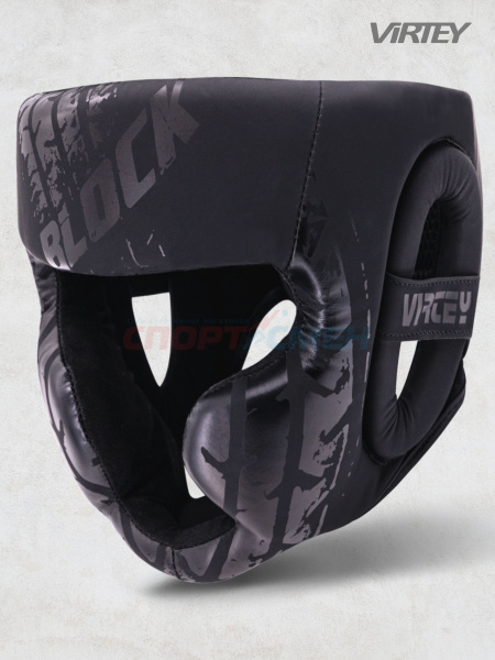 Шлем боксерский Virtey HG06 Block S-XL закрытый цв.черный