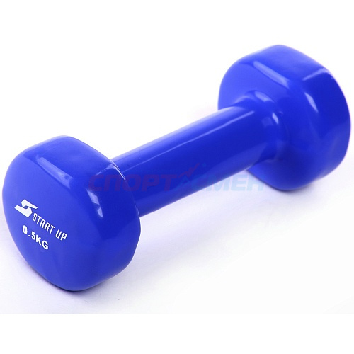 Гантель Start Up  NT08010  виниловая 0,5кг blue