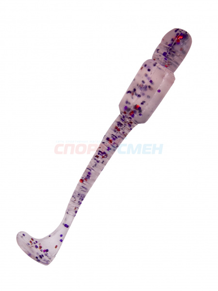 Приманка силиконовая AWEES Fry 2" (уп.11шт) цв.фиолетово-прозрачный