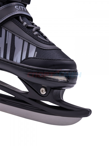 Коньки ледовые раздвижные Virtey SITY New 37-44 цв.серо-черный