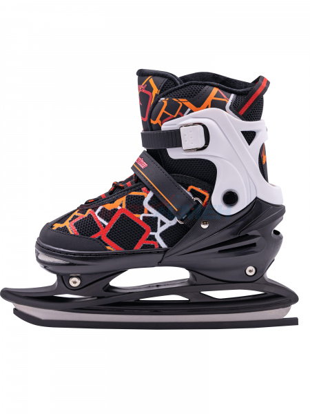 Коньки ледовые раздвижные Virtey Phantom BW-1BW-182  р.29-40 цв.красный
