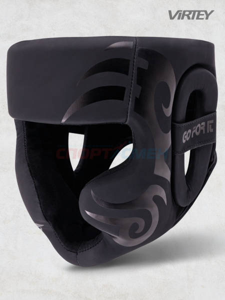 Шлем боксерский Virtey HG07 Tyson S-XL закрытый цв.черный