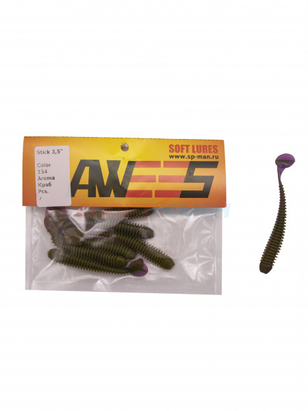 Приманка силиконовая AWEES Stick 3.5" (уп.7шт) цв.хаки