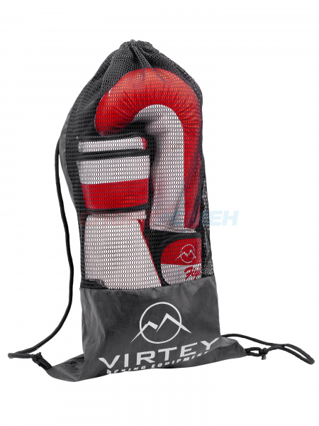 Перчатки боксерские Virtey BG06 X Fighting 6-14ун цв.красно-белый