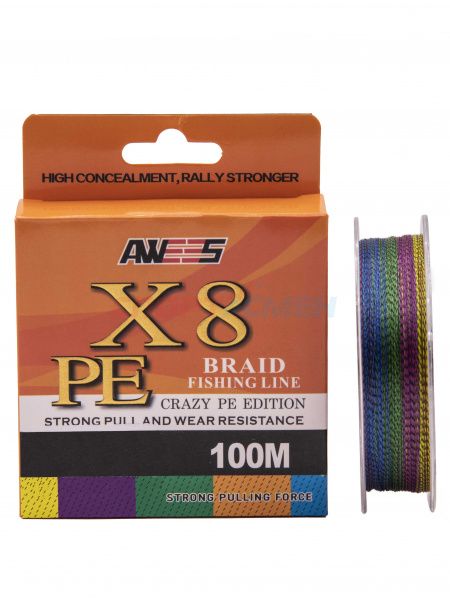 Шнур плетёный AWEES PE-X8 CAMO Mix 100м.