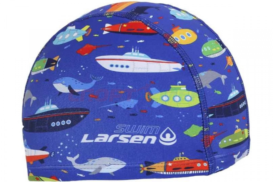 Шапочка для плавания детская Larsen LC (лайкра) цв.синий