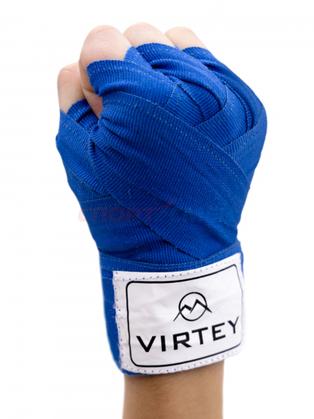 Бинт боксерский Virtey BH01 (нейлон) 2.5-4м цв.синий