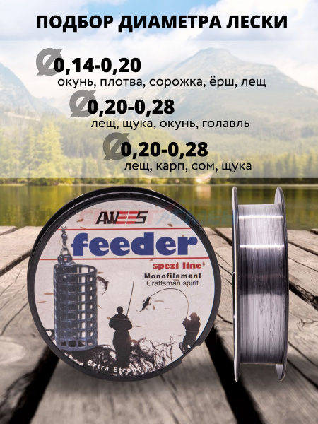 Леска FEEDER прозрачная 100м
