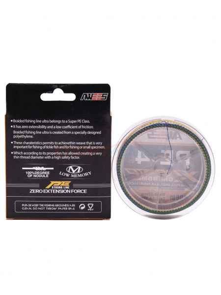 Шнур плетёный AWEES PE-4 CAMO Mix 100м.