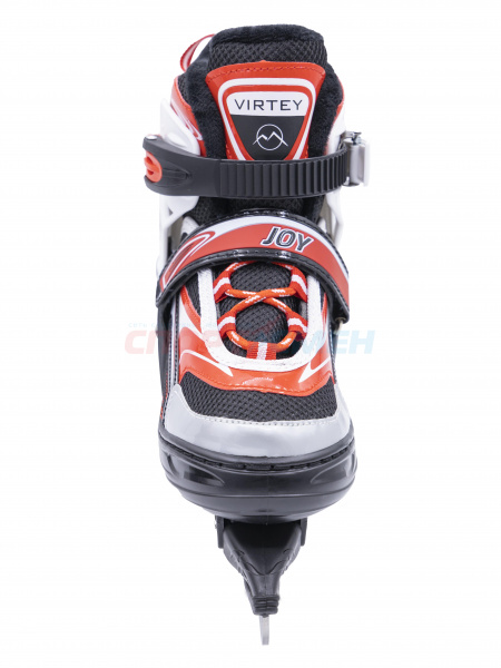 Коньки ледовые раздвижные Virtey JOY BW-902-2 р.31-42 цв.красный