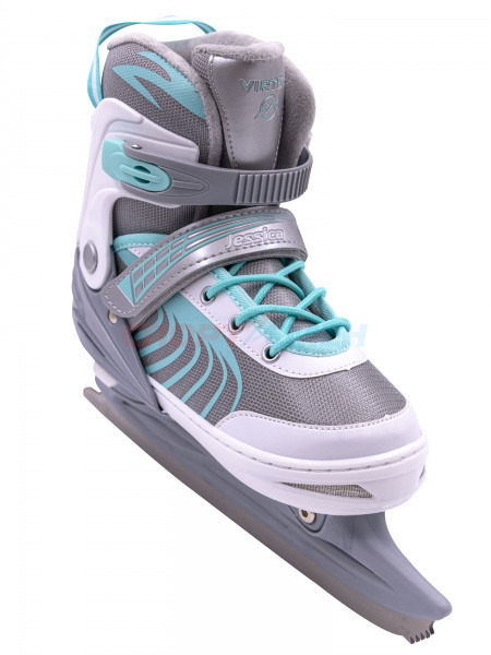 Коньки ледовые раздвижные Virtey Jessica 33-40 цв.зеленый