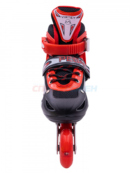 Коньки роликовые раздвижные Virtey Pegas  DJS-905 р. 31-42 цв.красный