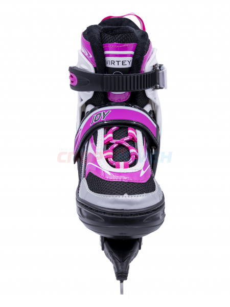 Коньки ледовые раздвижные Virtey JOY BW-902-2 р.31-42 цв.розовый