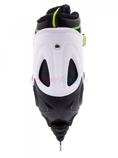 Коньки ледовые раздвижные Virtey POWER BW-166  р.31-40 цв.зелено-черный