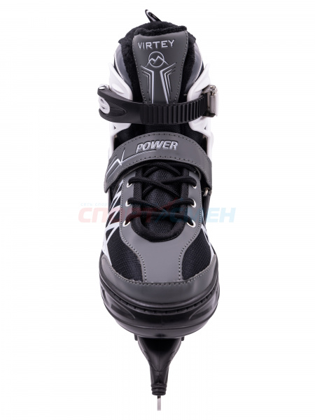 Коньки ледовые раздвижные Virtey POWER BW-166  р.31-40 цв.серый
